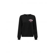 Sudadera only onlkimmie l/s o-neck negro mujer