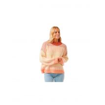 Sudadera rip curl soleil rib knit crew mujer rojo