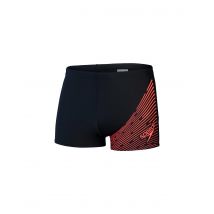 Bañador de natación speedo hombre medley logo aquashort negro/ ro