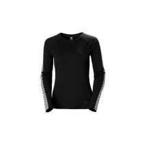 Camiseta helly hansen lifa active stripe crew mujer negro