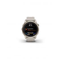 Reloj garmin fenix 7s sapphire solar dorado correa beige