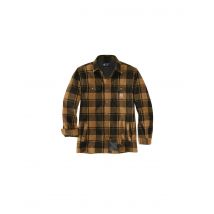 Camisa carhartt flannel sherpa-lined jac hombre marrón