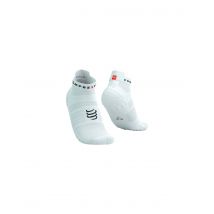 Calcetines de running compressport pro racing v4.0 run low white/