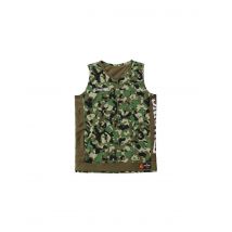 Camiseta de baloncesto spalding reversible camuflaje/caqui