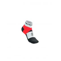 Calcetines de running compressport ultra trail low unisex rojo/bl