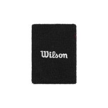 Muñequera de tenis wilson wide terry wristbands negro