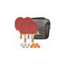 Pack pala de ping-pong joola set family (4s / 10 ) rojo
