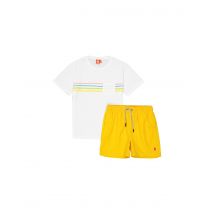 Set de playa y piscina go & win set yulu niño white/citrus