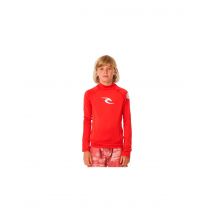 Licra de surf rip curl brand wave upf l/s- niño rojo