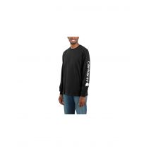 Camiseta carhartt sleeve logo t-shirt l/s hombre negro
