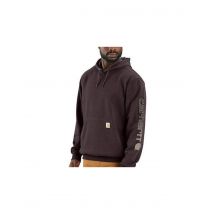 Sudadera carhartt sleeve logo hombre beige