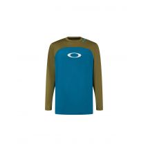 Camiseta de ciclismo oakley free ride rc ls verde