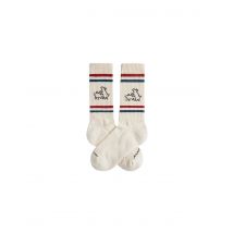 Calcetines jimmy lion athletic keith haring two dogs beige