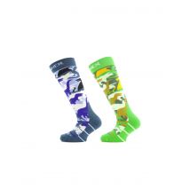 Calcetines de esquí sinner dino azul y verde niño 2 pares