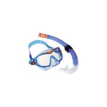 Set tubo + máscara aqua lung mix combo blue orange infantil