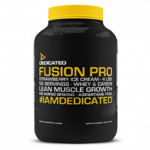 Fusion Pro - Dedicated Nutrition - Milkshake Glacé À La Fraise - 1,81 Kg (56 Shakes)