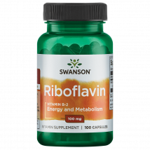 Vitamine B-2 100mg - Swanson - 100 Gélules