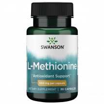 100% Pure L-Methionine 500mg - Swanson - 30 Gélules