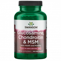 Mini-comprimés Glucosamine Chondroitin & MSM - Swanson - 360 Comprimés