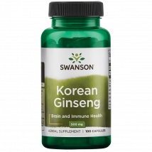 Korean Ginseng 500mg - Swanson - 100 Gélules