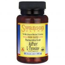 Ultra Ajipure L-Tyrosine 500mg - Swanson - 60 Gélules Végétariennes (2 Mois)