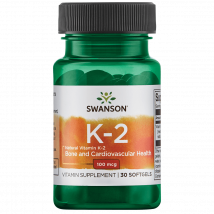 Capsules molles de vitamine K2 Ultra High Potency Natural Vitamin K2 - Swanson - 30 Capsules Molles