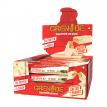 Barres Carb Killa Grenade - Grenade - Chocolat Blanc Cacahuètes Salées - 720 Grammes (12 Barres)