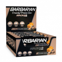 Barres protéinées craquantes Barbarian - Stacker 2 - Chocolat Caramel - 825 Grammes (15 Barres)