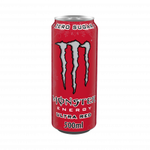 Boisson Monster Energy Ultra x12 - Monster - Ultra Red (fruits Rouges) - 12 Pièces (500 Ml)