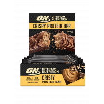 Barre protéinée croquante Protein Crisp Bar | Optimum Nutrition | Beurre de cacahuète | 650 grammes (10 barres)
