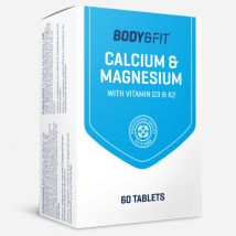 Calcium Magnesium + Vitamin D3 and K2 - Body&Fit - 60 Comprimés