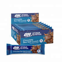 Chocolate Sea Salt Crunch Protein Bar | Optimum Nutrition | Sel de mer au chocolat | 660 grammes (12 barres)