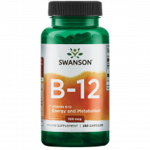Vitamine B-12 500mcg - Swanson - 250 Gélules