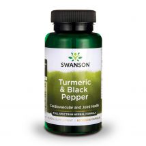 Full Spectrum Curcuma & Poivre noir - Swanson - 60 Gélules Végétariennes