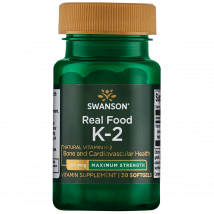 Vitamine K2 naturelle ultra-puissante Ultra Max Strength Natural Vitamin K2 200 µg - Swanson - 30 Capsules Molles