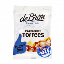 Caramels aux fruits sans sucre Fruitjuice Toffees - De Bron - Lifestyle Candy - Mélange De Fruits - 90 Grammes