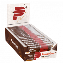 Barre énergétique Ride Energy Bar - Powerbar - Chocolat Caramel - 1 Boîte (18 Barres)