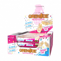 Barres Carb Killa Grenade - Grenade - Gâteau D’anniversaire - 720 Grammes (12 Barres)