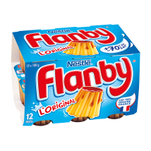 Flanby - Flan Vanille Caramel Flanby - Les 12 Pots De 100g