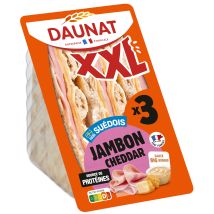 Sandwichs Suédois Jambon Cheddar Daunat