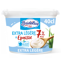 Bridelice - Crème Fraiche Épaisse Extra Légère 7% Mg Bridelice - Le Pot De 40cl