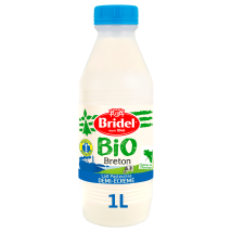 Bridel - Lait Demi-ecrémé Bretagne Bio Bridel - La Bouteille 1l