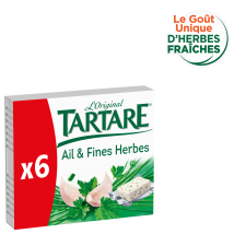 Tartare - Fromage À Tartiner Ail & Fines Herbes Tartare - Les 6 Portions - 96g