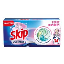 Lessive Capsules Peaux Sensibles Hypoallergénique Ultimate Skip