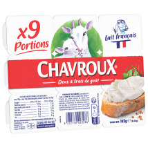 Chavroux - Fromage De Chèvre Frais Chavroux - Les 9 Portions - 162g