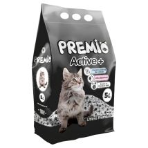 Premio - Litière Pour Chat Agglomérante Au Charbon Actif+ Premio - Le Sac De 5l