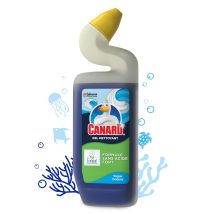 Gel Action Intense, Nettoyant Et Désinfectant Pour Toilettes Parfum Marine Canard Wc