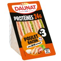 Sandwich Club Poulet Bacon Sauce Skyr Moutardée Daunat