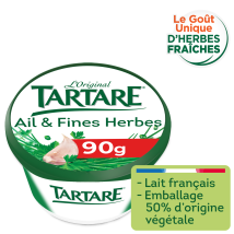 Fromage À Tartiner Ail & Fines Herbes Format Malin Tartare