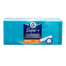 Carrefour Soft - Tampons Sans Applicateur Super + Carrefour Soft - La Boîte De 24